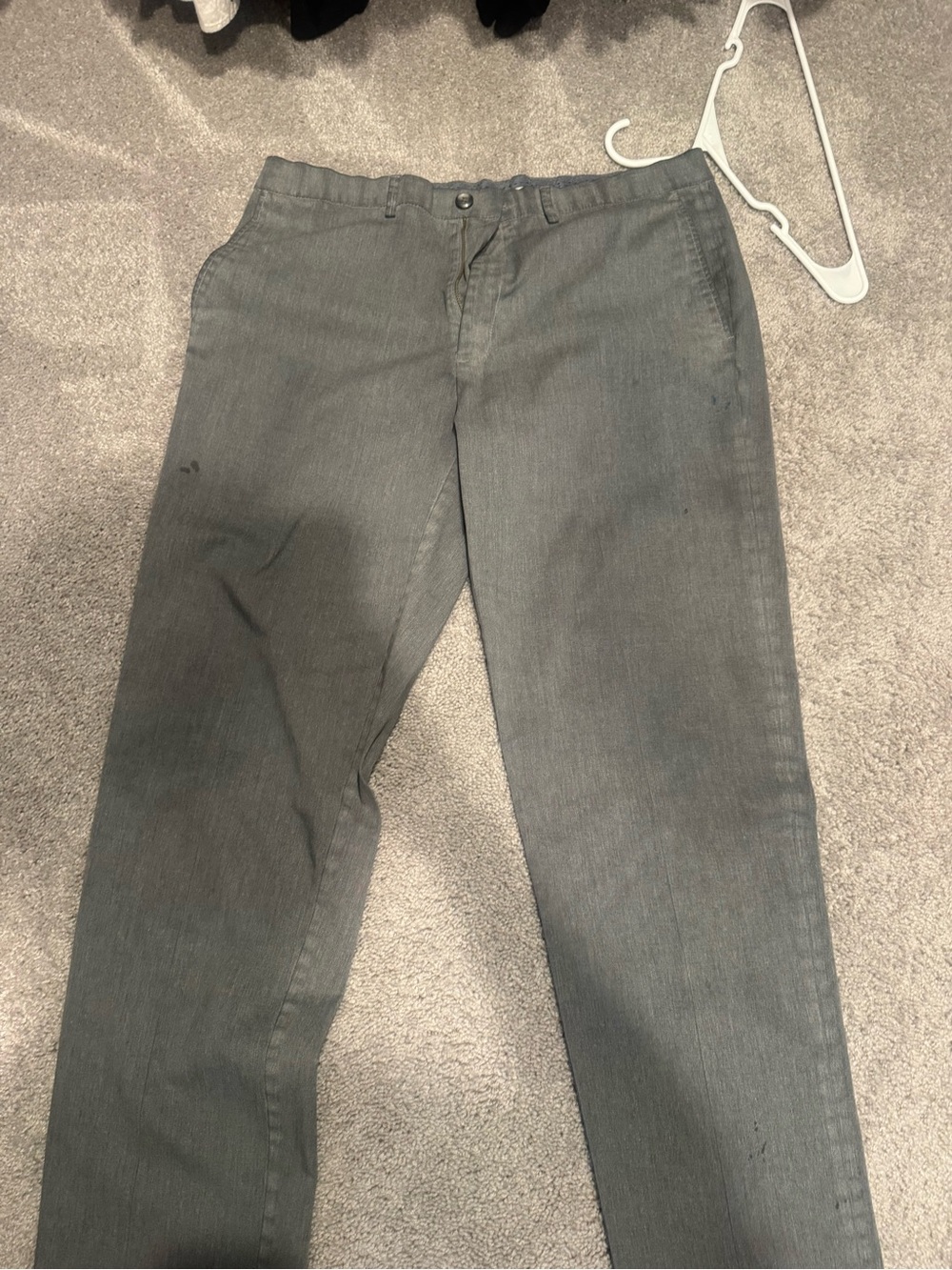 Haggar Gray Straight-Leg Chinos